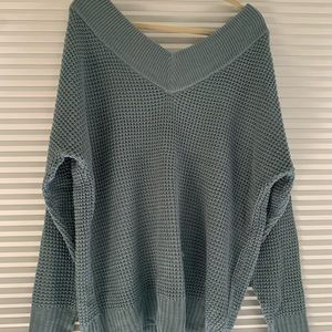 Over size off the shoulder sweater